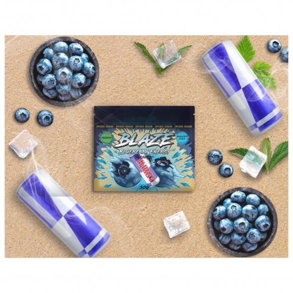 Смесь Blaze Medium - Blueberry Energy (Черничный Энергетик, 50 грамм) купить в Владивостоке