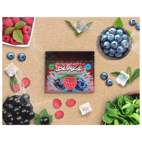 Смесь Blaze Medium - Berry Mint Crush (Лесные ягоды с мятой, 50 грамм) купить в Владивостоке