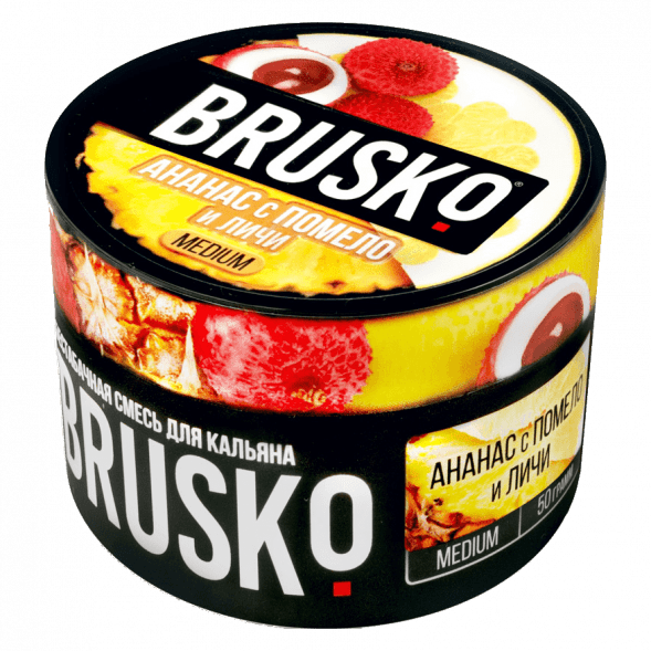 Смесь Brusko Medium - Ананас с Помело и Личи (50 грамм) купить в Владивостоке