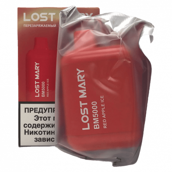 LOST MARY BM - Красный Яблочный Лёд (Red Apple Ice, 5000 затяжек) купить в Владивостоке